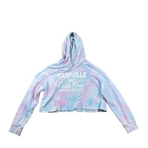 miranda lamberts Nashville casa rosa crop hoodie sweatshirt size m